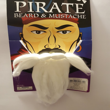 זקן פיראט לבן לתחפושת