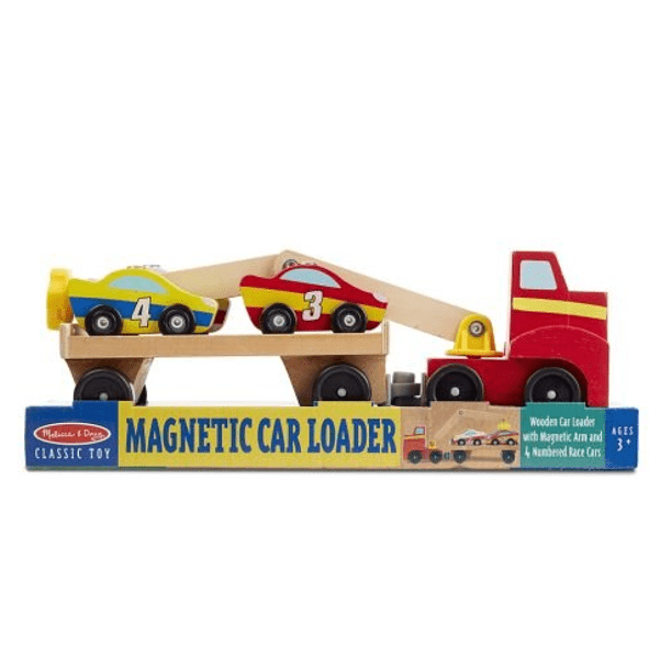 משאית עץ עם מכוניות