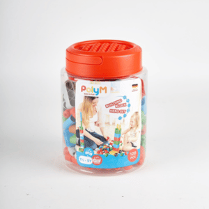 ערכת בניה 128 חלקי משחק, לבני בנייה צבעוניות שמגיעות בדלי אחסון