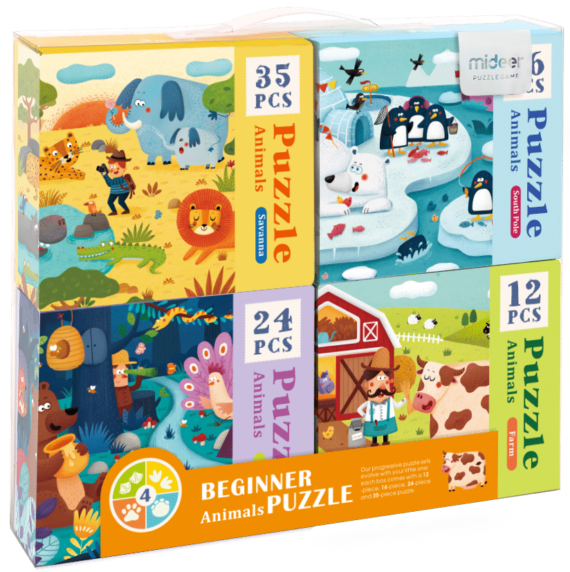 רביעיית פאזלים למתחילים - חיות