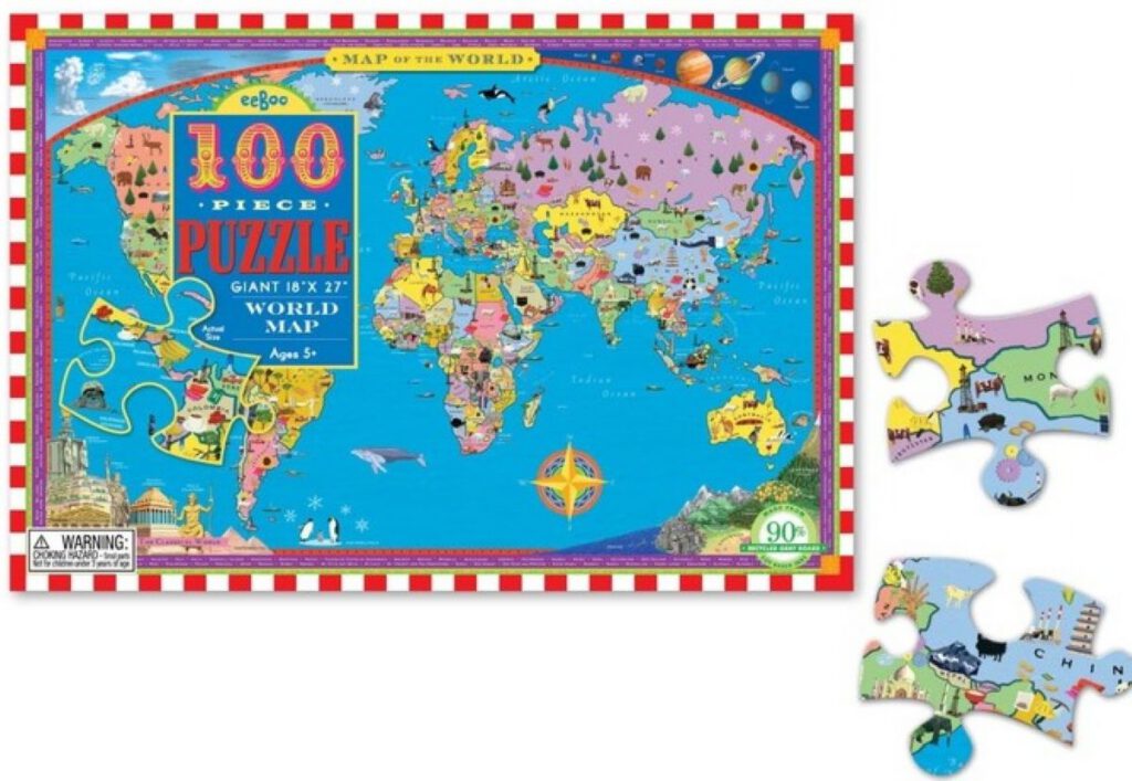 פאזל מאוייר מפת עולם