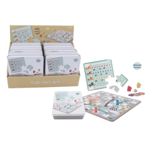 משחק סולמות ונחשים נייד בקופסת פח קל להרכבה