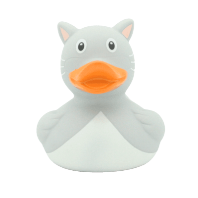 ברווז גומי חתול אפור