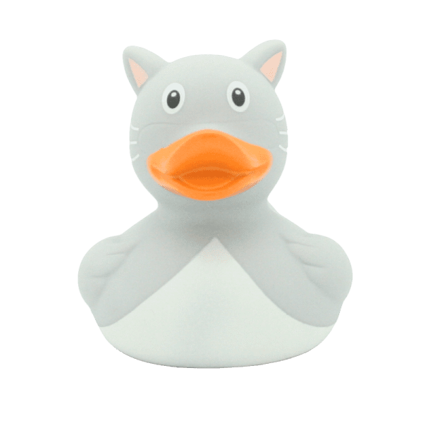 ברווז גומי חתול אפור