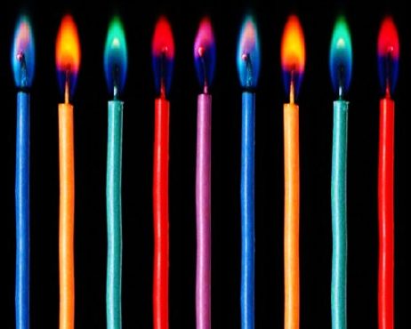 נרות יומולדת צבעוניים