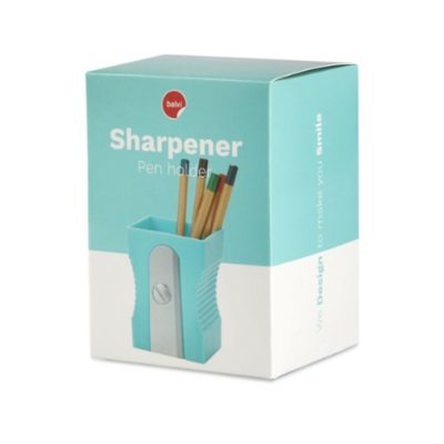 מיכל אחסון לעטים חפצים משרדיים ועוד בצורת מחדד בצבע טורקיז