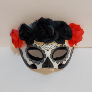 מסכת שלד פרחים