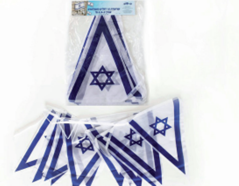 שרשרת 12 דגלי בד משולשים