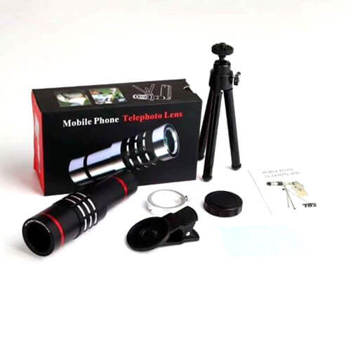 טלסקופ לטלפון עם חצובה