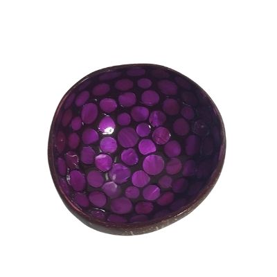 קערת קוקוס מעוצבת נקודות