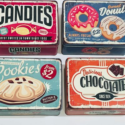 קופסאות פח בעיצוב רטרו