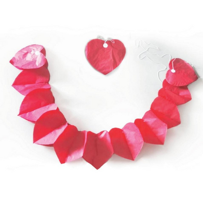 שרשרת נייר לבבות