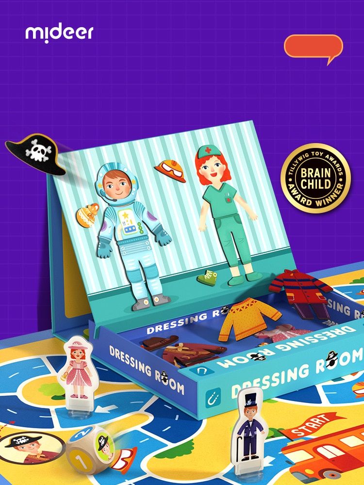 משחק לוח חדר הלבשה מגנטי