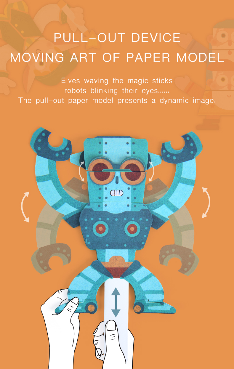 קיפולי נייר - דמויות זזות Mideer