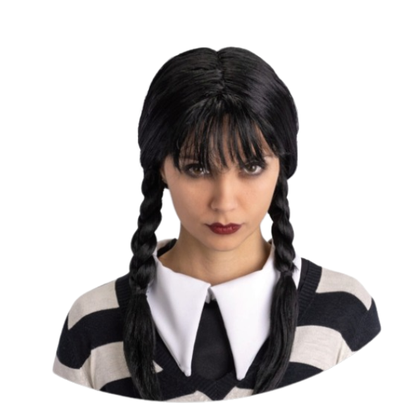 פאה לתחפושת צמות שחור