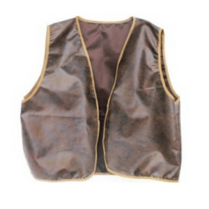 וסט חום דמוי עור