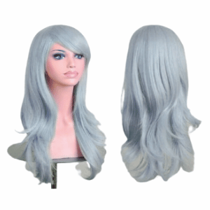 פאה אפורה ארוכה עם פוני