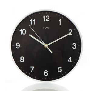 שעון קיר עגול שחור