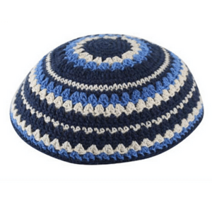 כיפה סרוגה כחולה לתחפושת