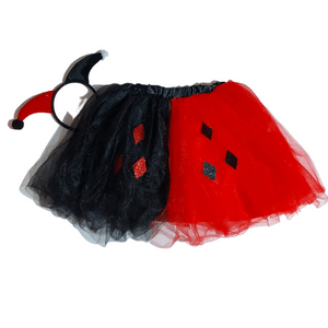 סט ליצן שחור אדום