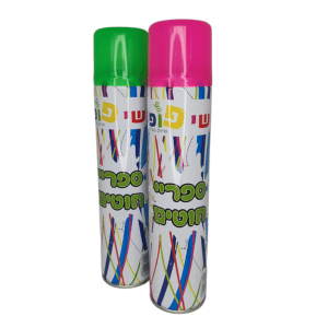 ספריי חוטים בצבעים ורוד וירוק