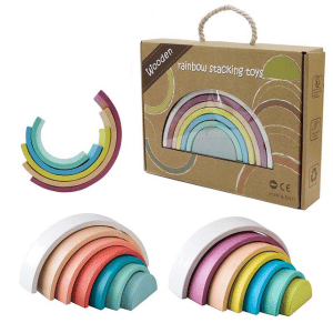 משחק הרכבה קשתות מעץ צבעוני