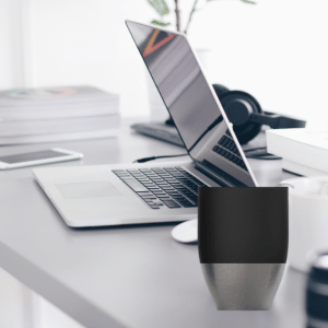 כוס טרמית בשחור מט ונירוסטה, כוס קטנה אקולוגית