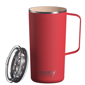 מאג תרמי אדום, נפח 600 מל, עם ידית דקה ארגונומית