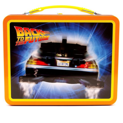 קופסת אוכל סגנון רטרו לאנץ' בוקס בחזרה לעתיד.