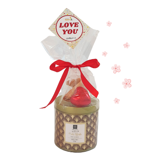 מארז מתנה ליום האהבה נר ריחני ועוגיה