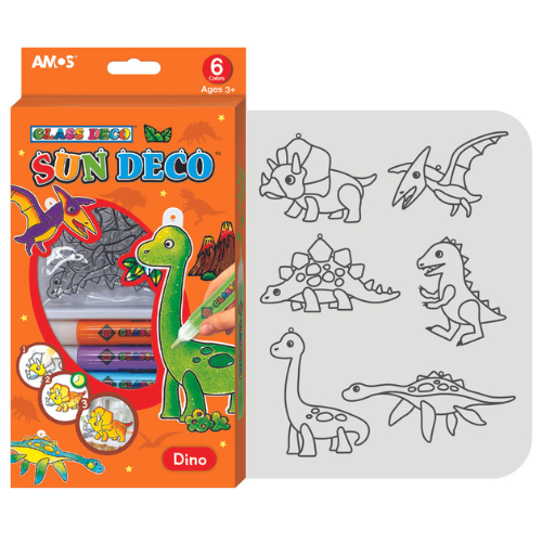 צבעי חלון / זכוכית דינוזאור ערכת יצירה לילדים