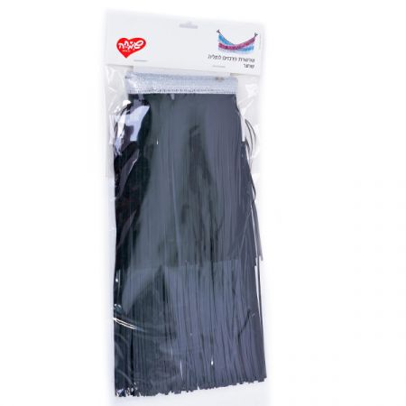 שרשרת פרנזים בצע שחור מטאלי, לקישוט