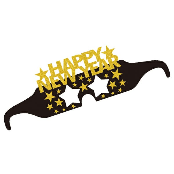 משקפיים לקישוט happy new year