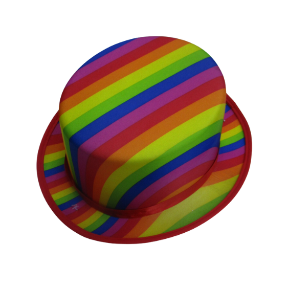 כובע מגבעת צבעוני לתחפושת