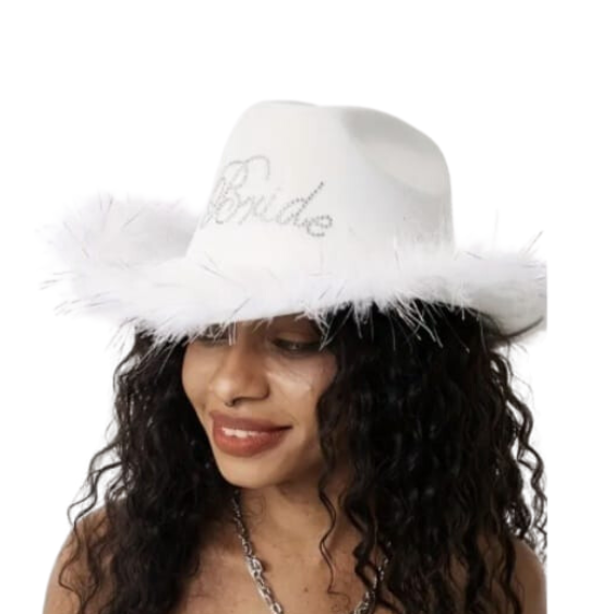 כובע תחפושת בוקרת לבן