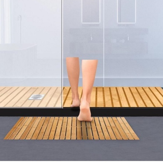 משטח במבוק לחדר האמבטיה