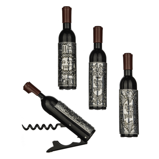 פותחן בקבוקים ומגנט בצורת בקבוק יין