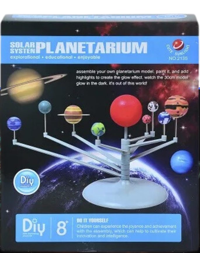 ערכת יצירה מערכת השמש להרכבה וצביעה עצמית