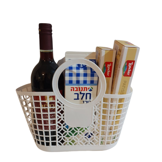 סל שוק קטן בצבע לבן