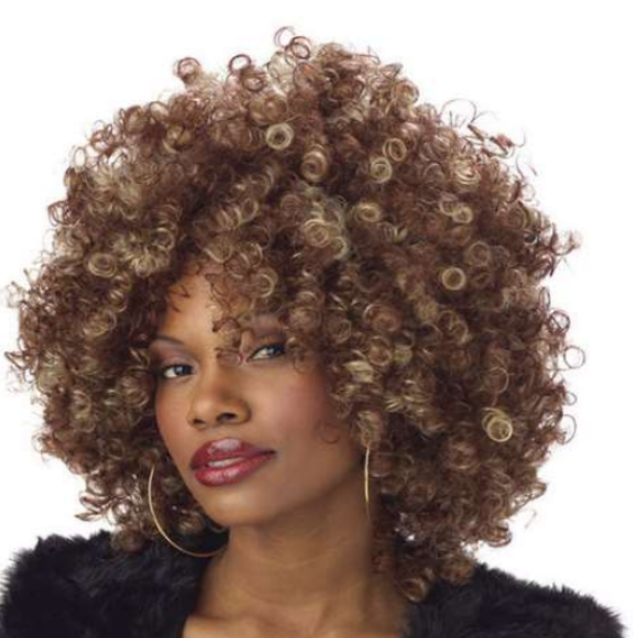 פאה אפרו בלונד חום ענק לתחפושת