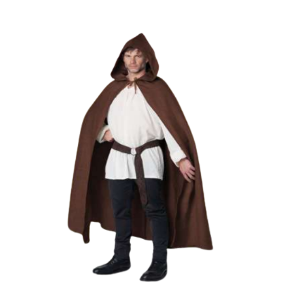 גלימה חומה עם כובע