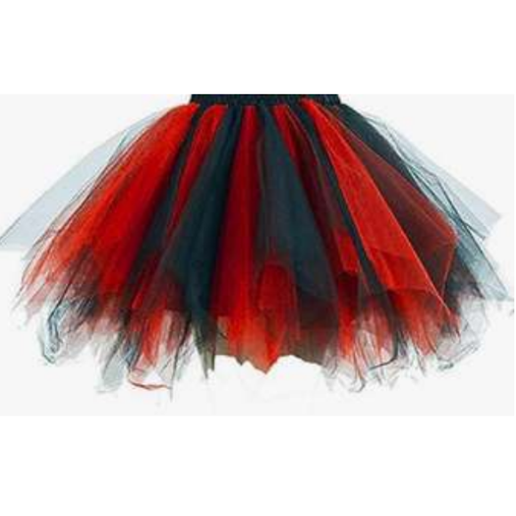 חצאית טול אדום שחור