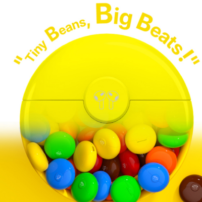 אוזניות אלחוטיות YOOKIE Rainbow Bean - עיצוב סוכריות צבעוני