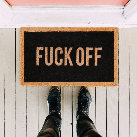 שטיח לדלת f off